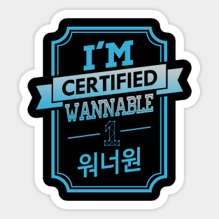 I'M CERTIFIED WANNA ONE WANNABLE Sticker